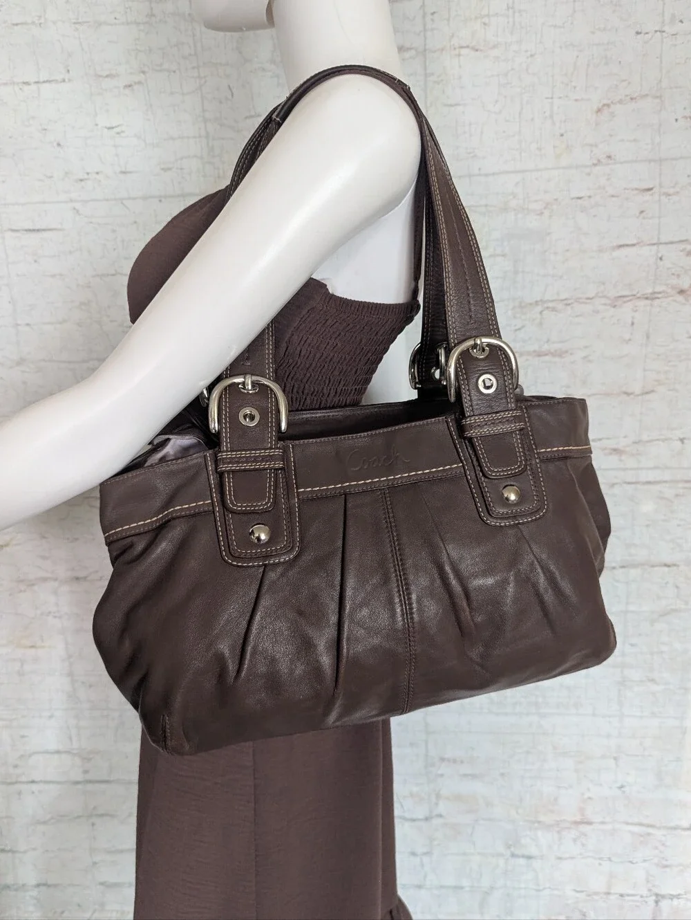 Coach Soho Pleated Leather Shoulder Bag